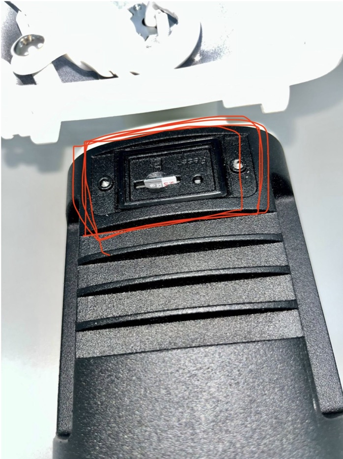 Close-up of the Micro SD card slot showing the card orientation